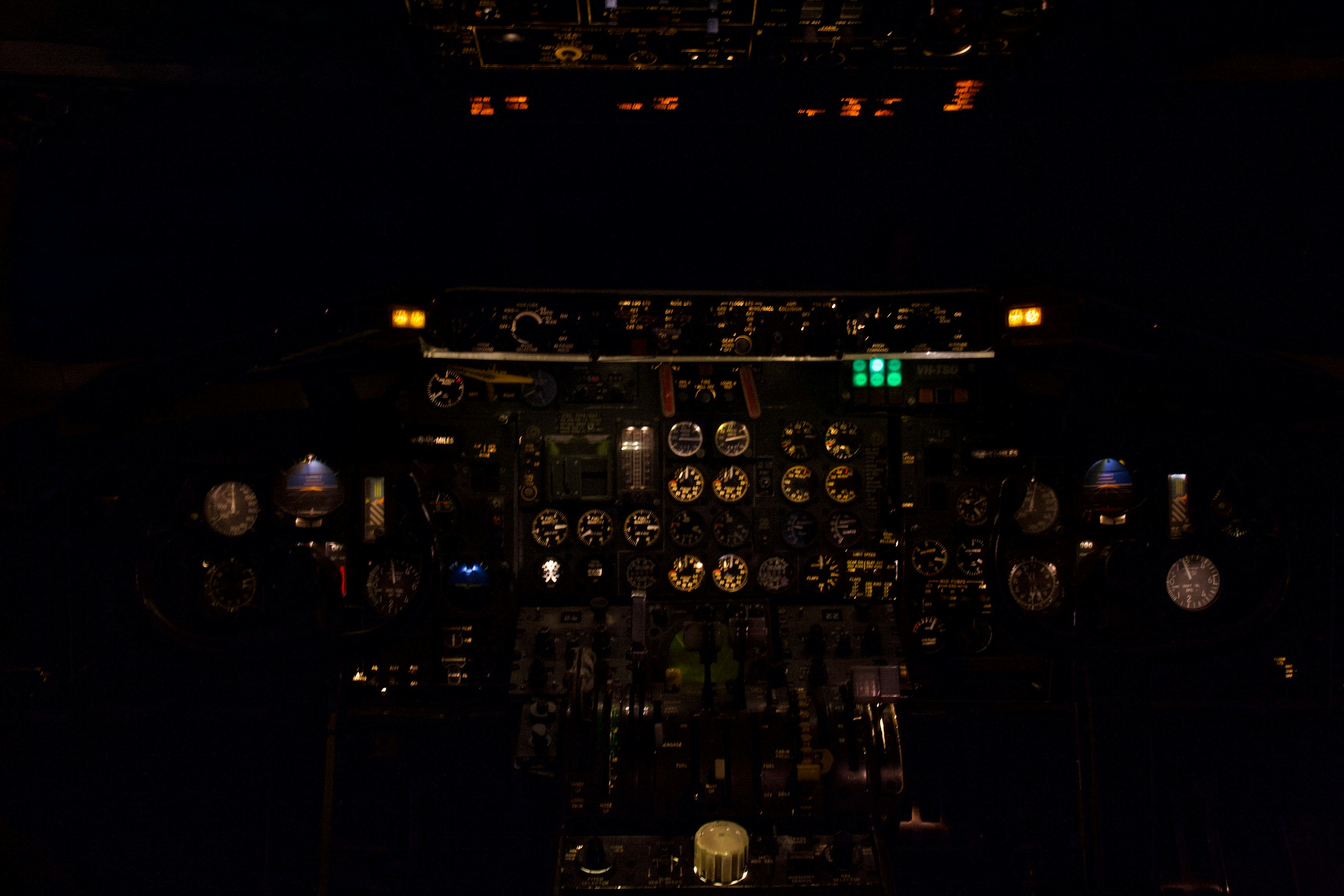 Cockpit à noite